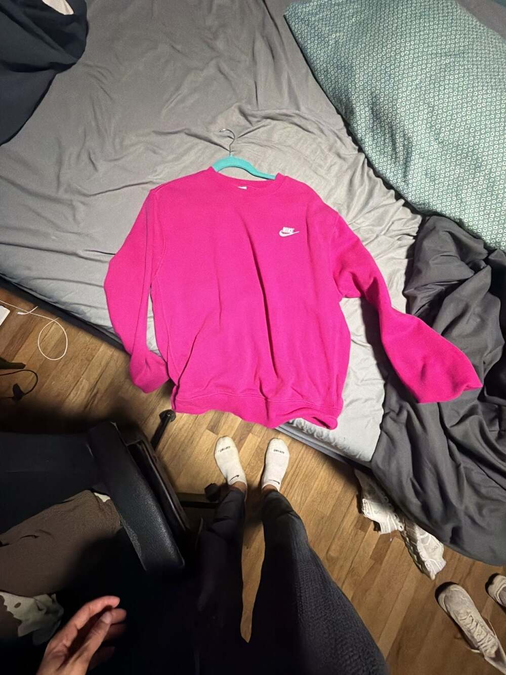 Nike Sportswear Club Fleece Crewneck Sweatshirt Pink Medium